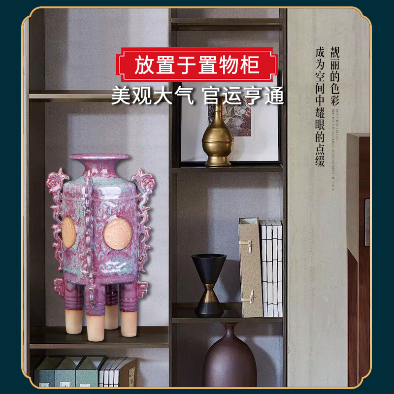 Jingdezhen ceramics up with jun porcelain career office sitting room of Chinese style household study handicraft furnishing articles