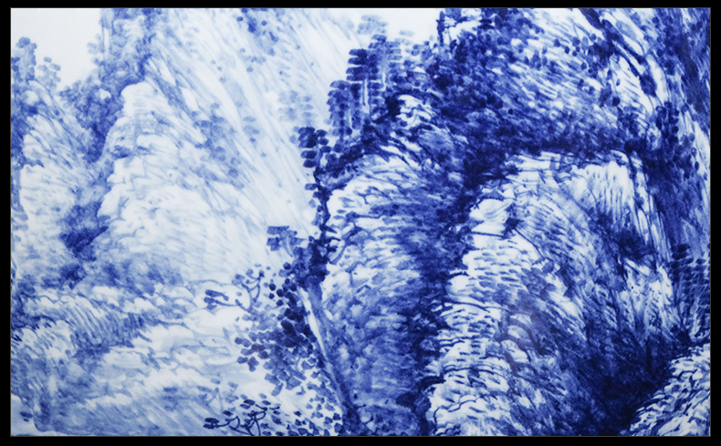 Jingdezhen ceramics hand - made of blue and white porcelain hotel interior furnishing articles archaize sitting room of large vase opening gifts