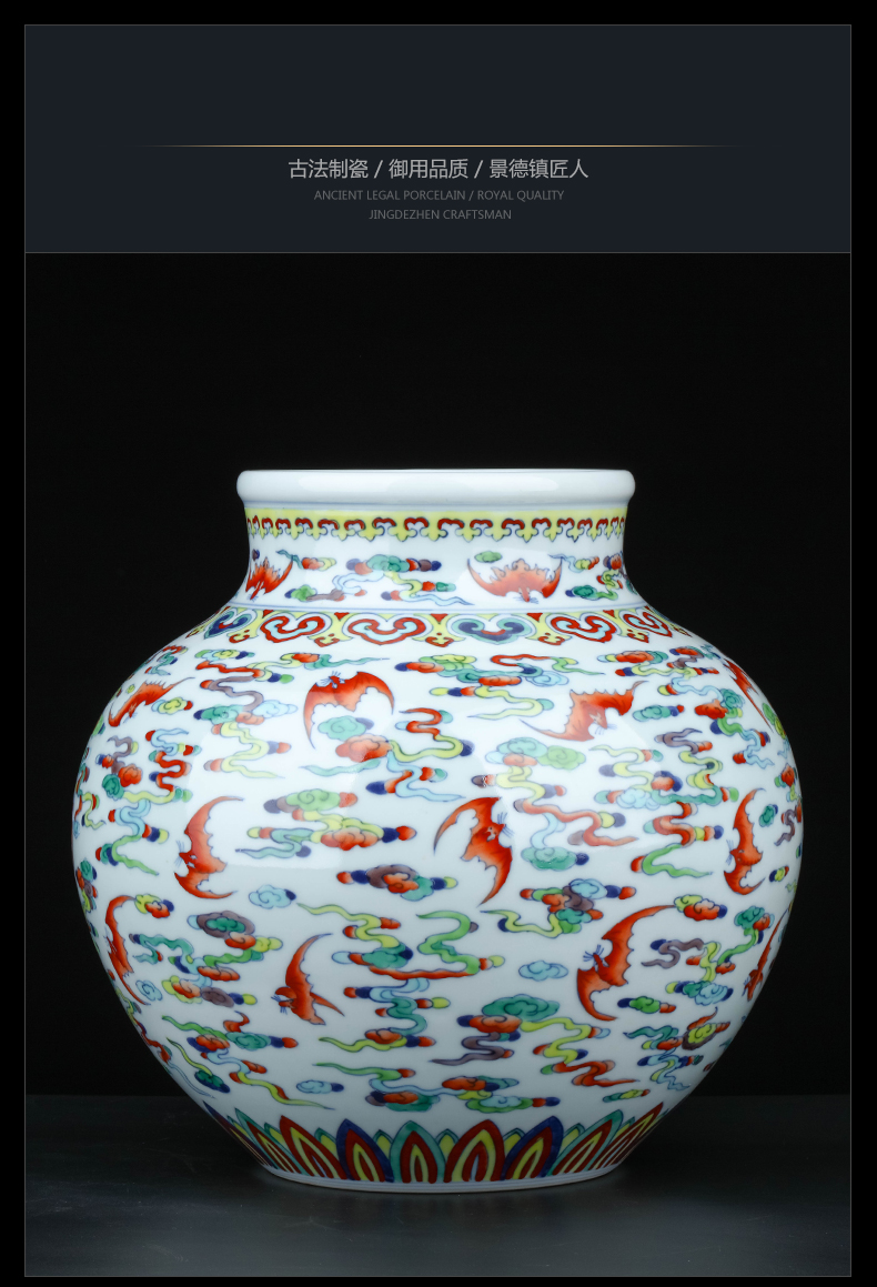Porcelain of jingdezhen blue and white color bucket hand - made ceramics vase of new Chinese style to decorate the living room TV ark, furnishing articles arranging flowers