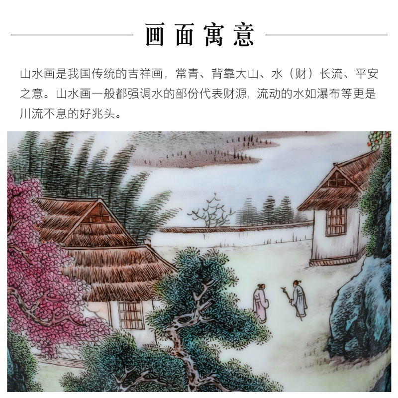 Jingdezhen ceramic vases, flower arrangement sitting room place hand - made Chinese style porch TV ark, decoration as furnishing articles present