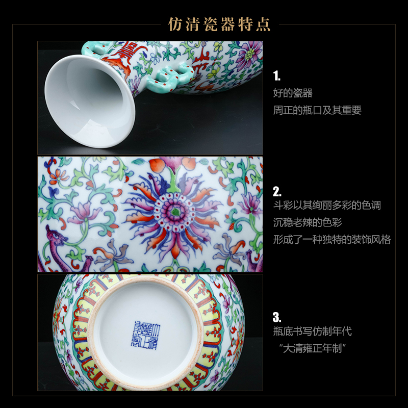 Blue and white porcelain of jingdezhen ceramics okho spring Chinese porcelain vase decoration flower arranging the sitting room TV ark, furnishing articles