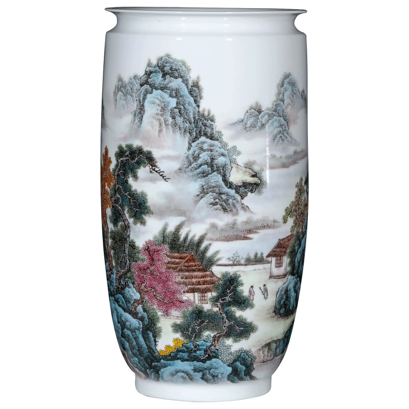 Jingdezhen ceramic vases, flower arrangement sitting room place hand - made Chinese style porch TV ark, decoration as furnishing articles present