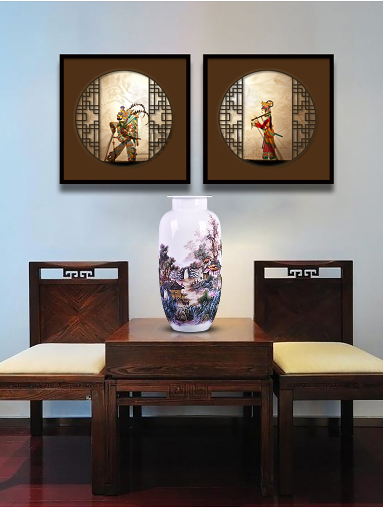 Jingdezhen ceramics flower arranging famille rose porcelain home decoration vase in the sitting room porch TV ark, study furnishing articles