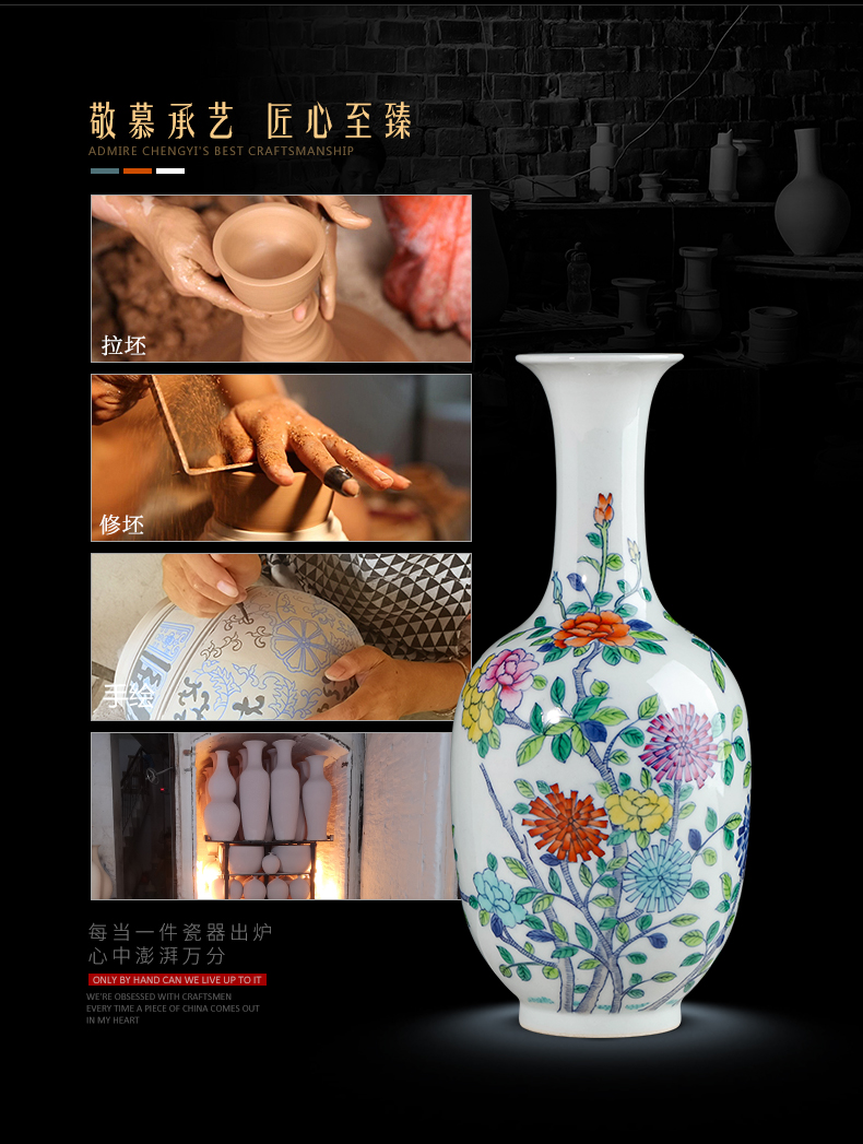 Jingdezhen pottery small bucket color of blue and white porcelain vase furnishing articles sitting room of Chinese style household flower arranging rich ancient frame ornament