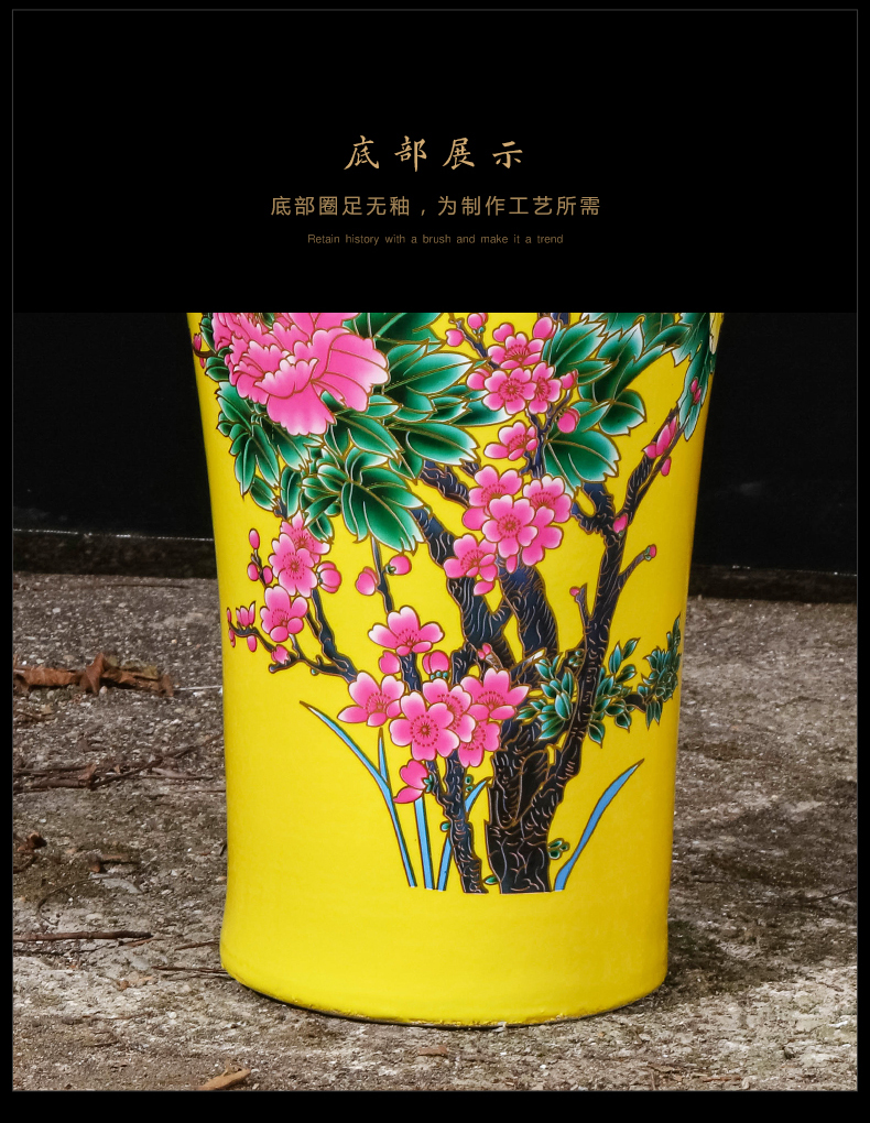 Beaming Chinese jingdezhen ceramics of large vase extra large hotel in the sitting room porch retro furnishing articles