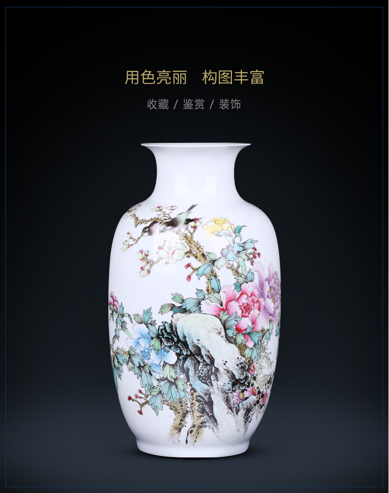 Jingdezhen ceramics vase furnishing articles sitting room flower arranging hand - made thin foetus Chinese study ancient frame craft ornaments