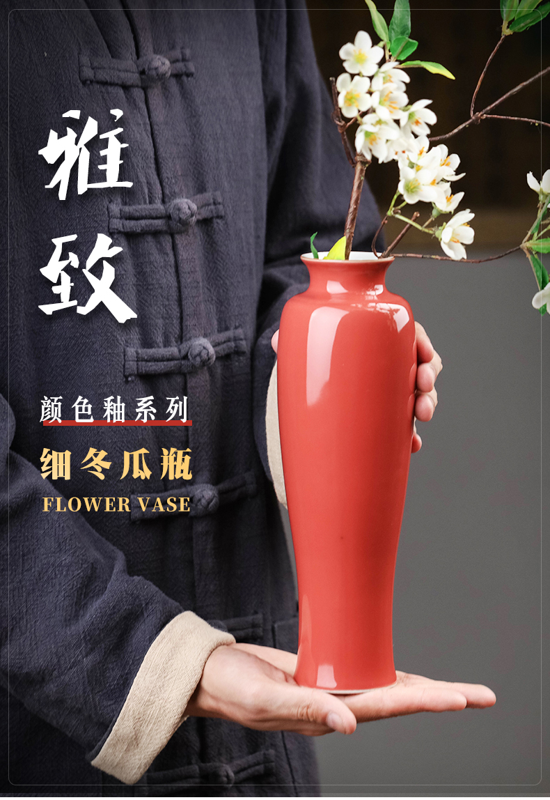 Jingdezhen ceramic furnishing articles dried flower vases, flower arrangement sitting room, the new Chinese style is contracted creative home desktop decoration