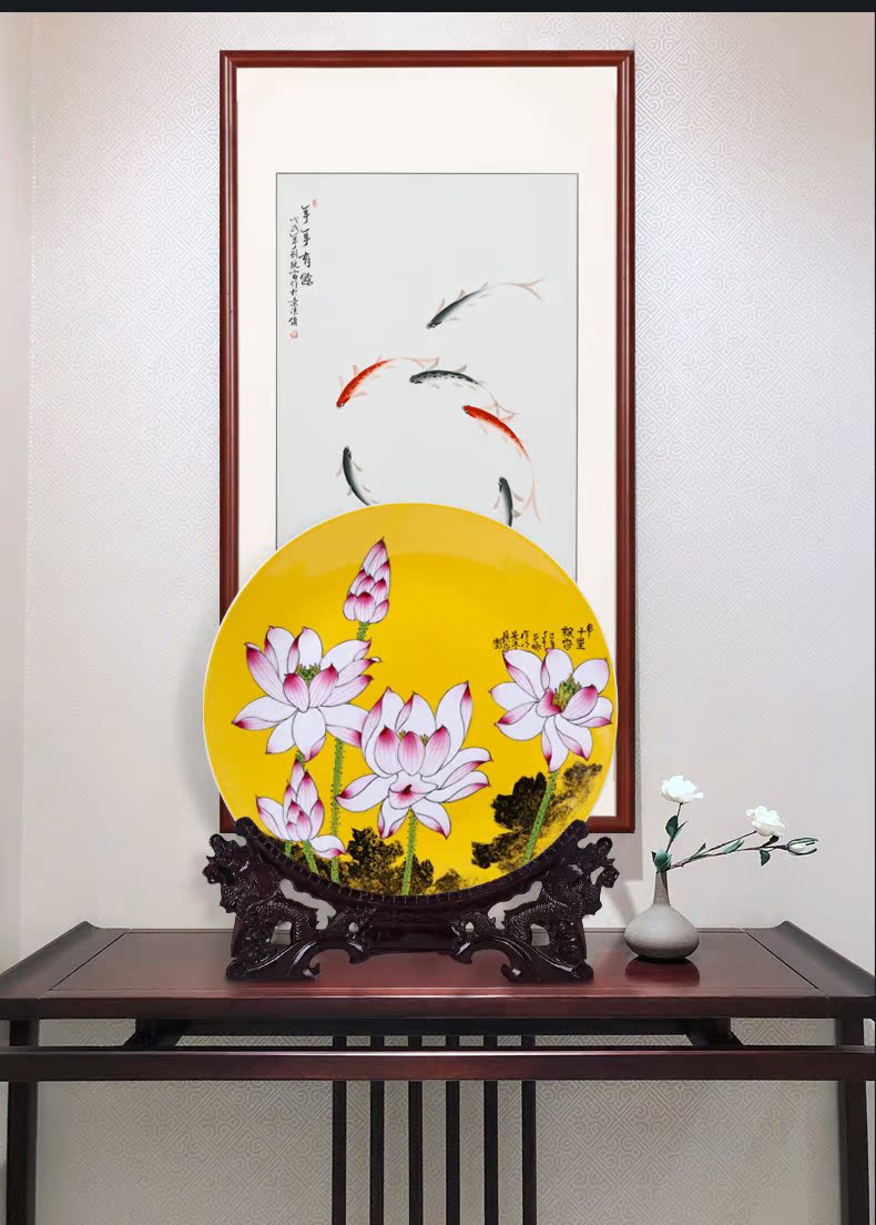 Jingdezhen ceramics hand - made decorative household adornment sits hang dish plate miles fragrance sitting room desktop furnishing articles