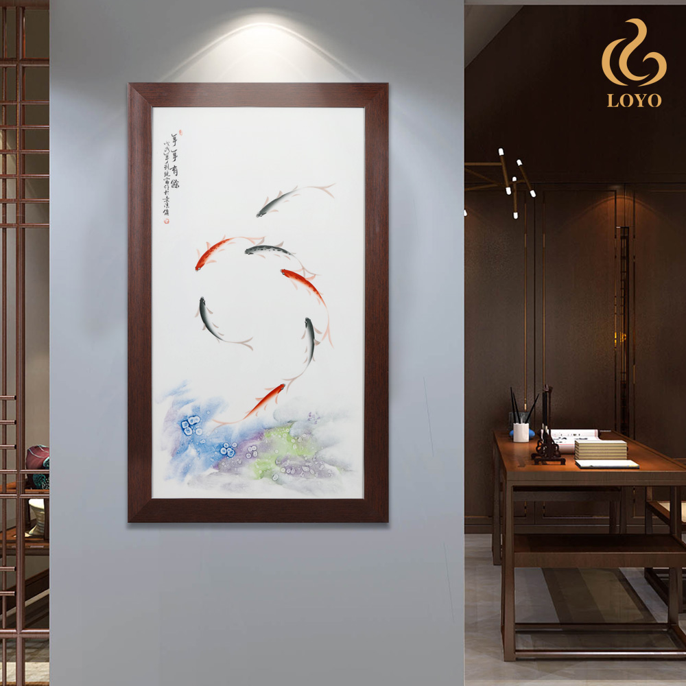 Jingdezhen ceramics porcelain plate painting every year more than sitting room porch paintings of Chinese style household decoration hangs a picture