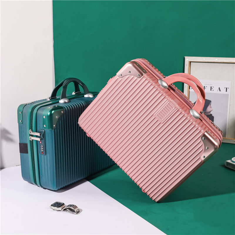 14-inch suitcases Makeup Case Packs Small Suitcase Sub 16 Inch Women Light Cute Travel Leather Case Mini containing box