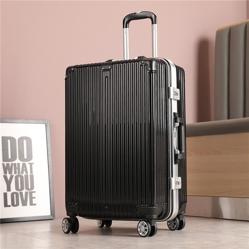Net Red Suitcase Tide Password Box Aluminum Frame Pull Rod Box Universal Wheels Large Capacity Leather Case Travel Bag Male Lock