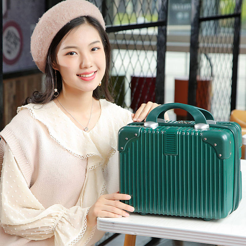 Retro Straight Bag Corner Large Capacity Makeup Case Woman Small Travel Lee Box Containing Bag 14 Inch Mini Suitcases 16 Inch