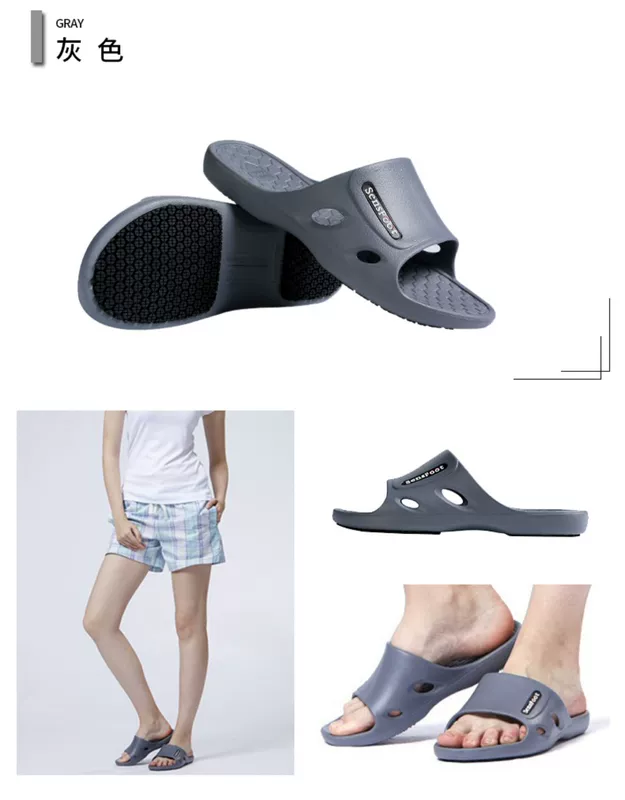 Shengshifu sensfoot dép chống trượt cặp vợ chồng phòng tắm nhà tắm trong nhà đáy mềm phụ nữ mang thai dép và dép đi trong nhà