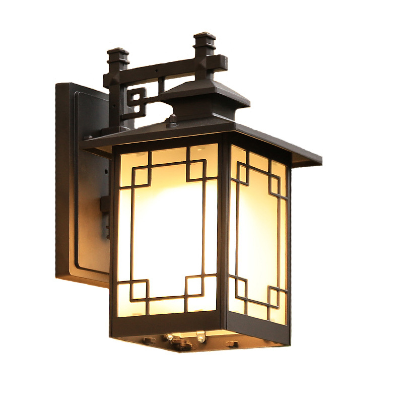 New Chinese outdoor waterproof wall lamp LED modern simple balcony stairway corridor retro wall lights