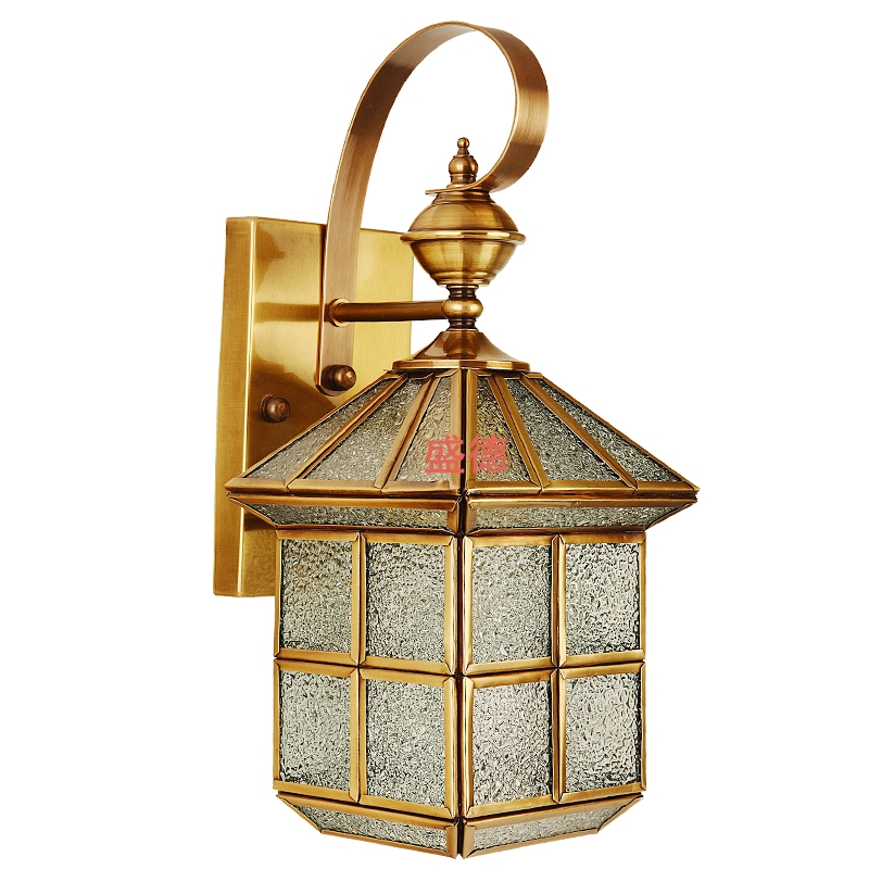 OUTDOOR WALL LAMP PATIO WATERPROOF BALCONY WALL LAMP FULL COPPER-O-STYLE RETRO WALL LAMP OUTDOOR LIGHT AMERICAN WALL LAMP BRONZE LAMP