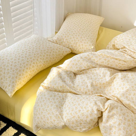 Class a Maternal and Infant Grade Double-Layer Gauze Pure Cotton Duvet Cover Single Piece 150X200X230 All-Cotton Quilt Cover Gauze Four-Piece Set Single Person