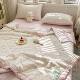Summer Cool Quilt, Single Pure Cotton Air-Conditioned Quilt, Machine Washable Thin Quilt, Children's Dormitory Summer Quilt Four-Piece Set