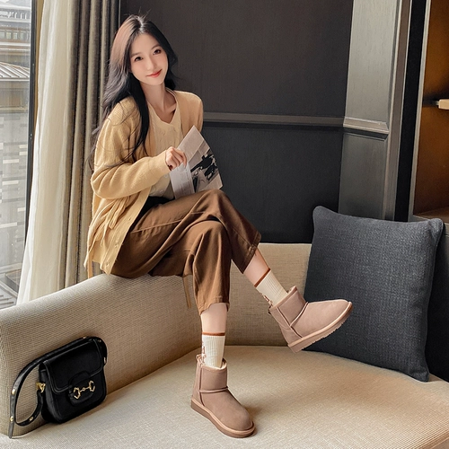 Утепленные нескользящие удерживающие тепло сапоги на платформе, размер