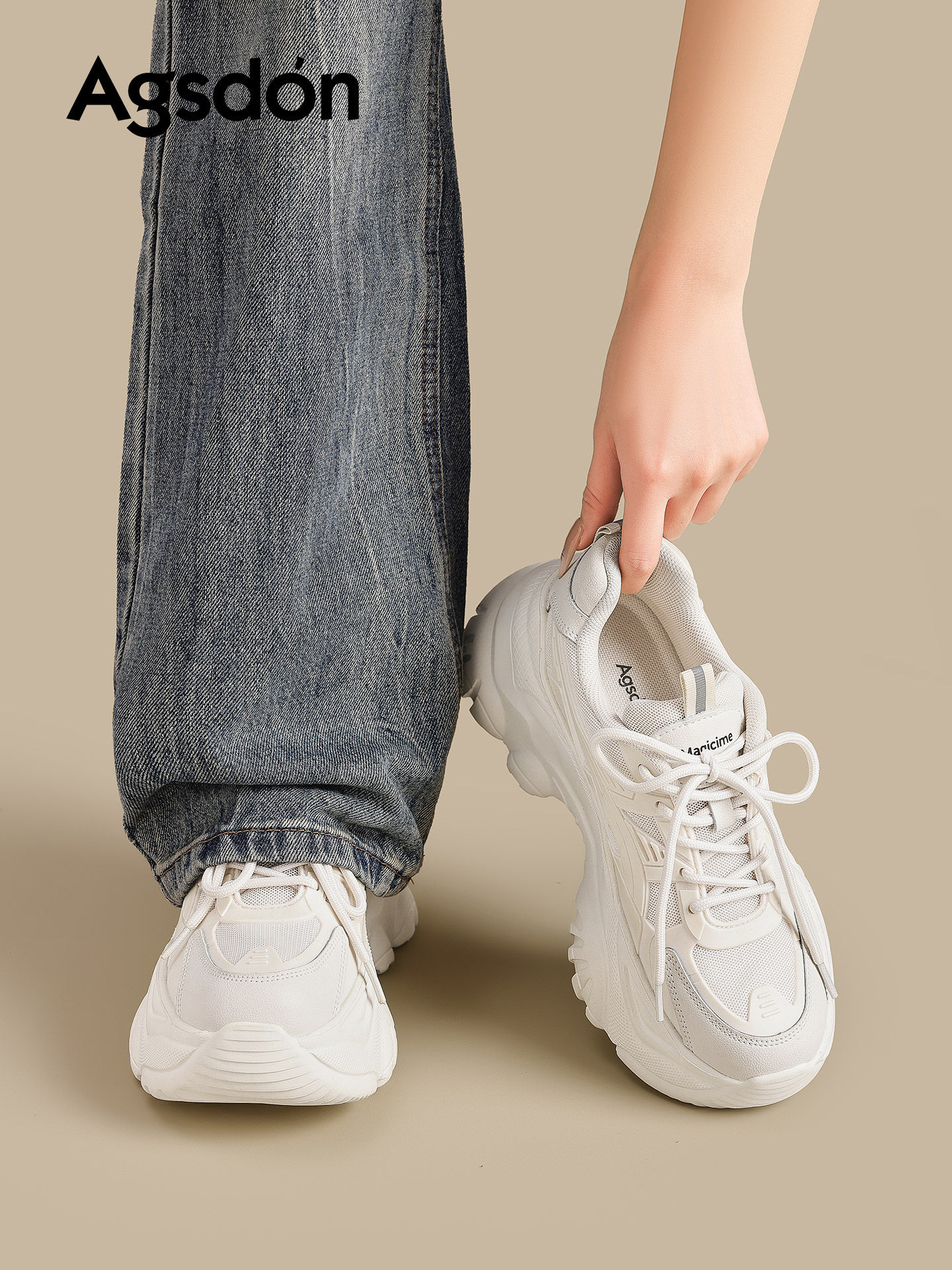 Platform Dad Shoes for Women 2026 New Spring Style Height-Increasing Sports White Versatile Casual Shoes Super Popular