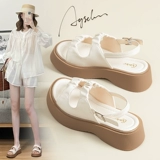 Универсальные сандалии, обувь на платформе, французский стиль, материал