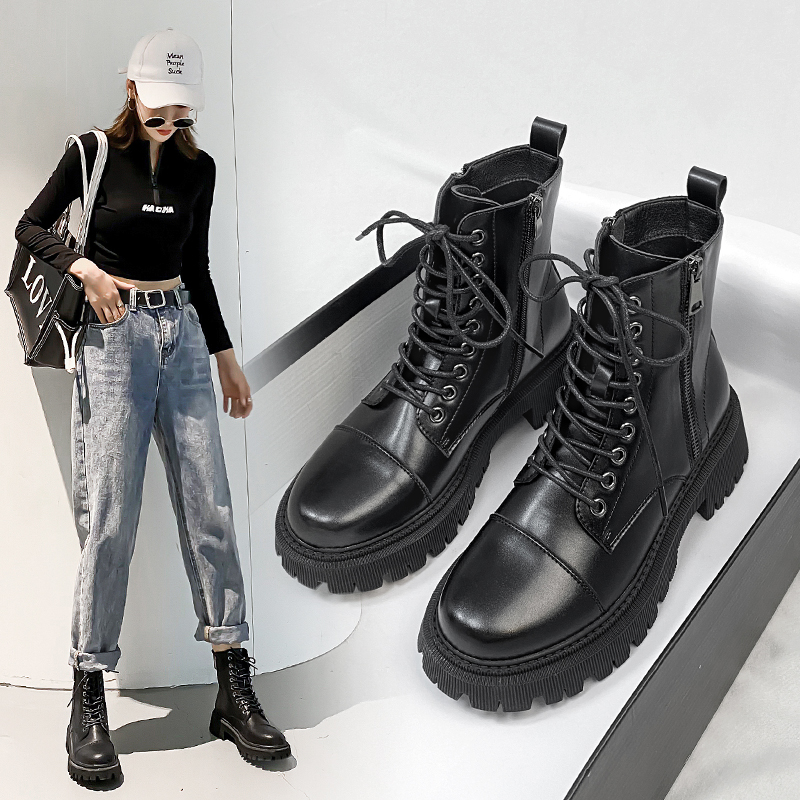 Augustin net red Martin boots women's British style 2021 new all-match Chelsea short boots autumn and winter boots