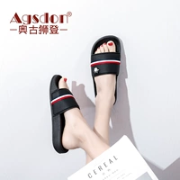 Auguste leng sandal và dép 2019 mùa hè mới hoang dã quý cô nhà mùa hè chống trượt dễ thương mặc một từ kéo - Dép