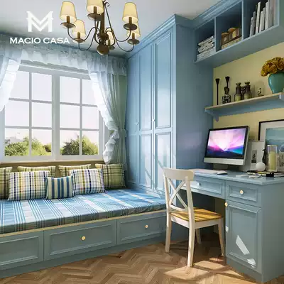 Marge solid wood collapsed rice bed multifunctional children's wardrobe desk combination bedroom whole house tatami custom whole
