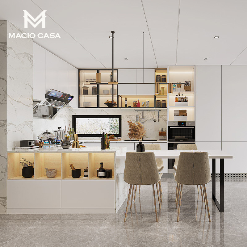 Mag integral integral cabinet Customized small family type minimalist kitchen quartz stone countertop furnishing open?The car is customized to the car