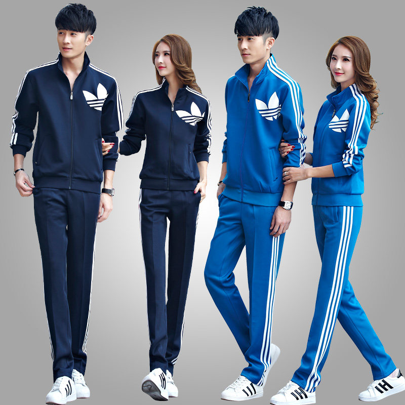 Sports suit men's spring and autumn long-sleeved sweater outdoor running leisure large size sportswear female couple two-piece trendy