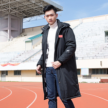 National team sports cotton coat cotton-padded jacket mens long winter football sports training suit plus velvet padded padded jacket
