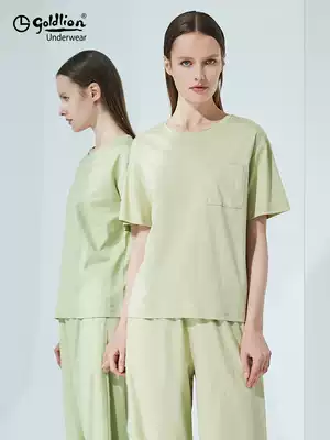 Jinlilai home service suit women's summer thin cool women's short-sleeved pure cotton outer wear pajamas pajamas two-piece suit