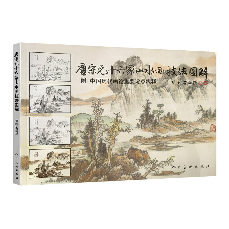 Tang Song Yuan Yuan sixteen Mountain Water Painted and Calligraphy Techniques Illustrated the Imitation Ancient Landscape Painting and Landscape Painted Model Law