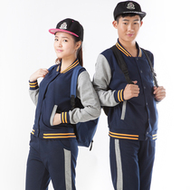 Branded uniforms at the beginning of the high school class uniform men and women the same two-piece in the spring and autumn sports uniforms @
