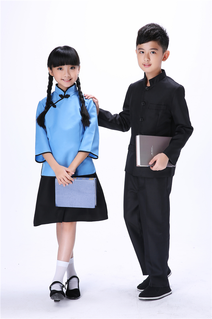Trang phục trẻ em áo dài lễ tốt nghiệp nam hợp xướng biểu diễn quần áo Cộng hòa Trung Quốc Tháng năm Sinh viên thanh niên thứ tư mặc quần áo phụ nữ trrang phục khiêu vũ cho bé