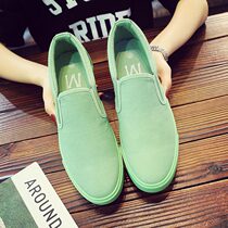 Spring new womens shoes 2024 couple shoes breathable canvas shoes slip-on lazy sports casual shoes flat bottom students