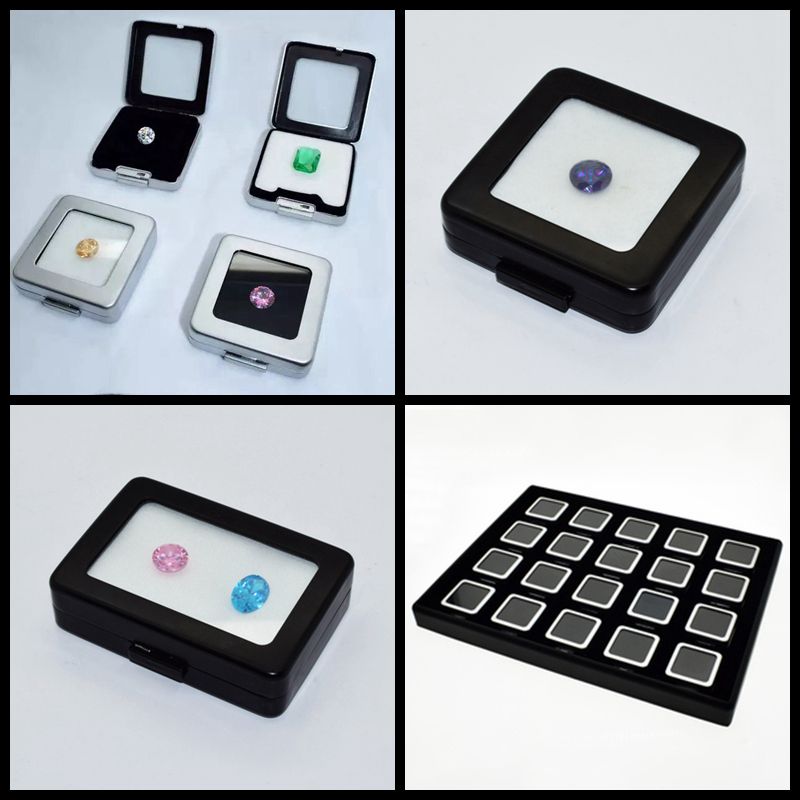 High - grade metal matte metal box Ring - face color box nude diamond box gem - box diamond box
