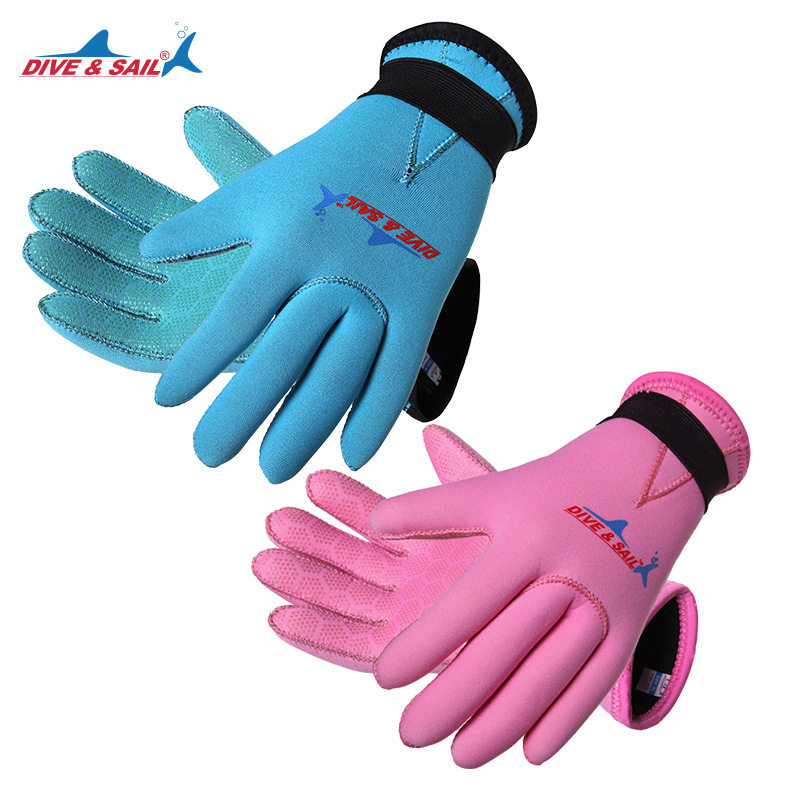 DIVESAIL CHILDREN 3mm DIVING GLOVES TODDLER PROFESSIONAL WARM ANTI-SCRAPING WATERPROOF MOTHER LARGE CHILD SNORKELING BEACH