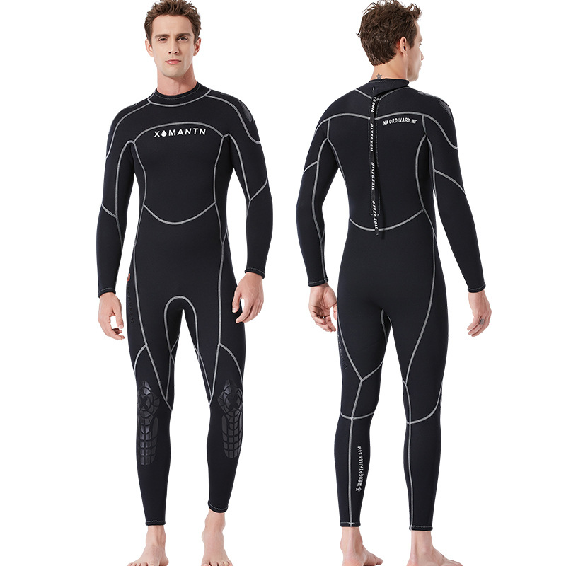 New 3MM Wetsuit Men's Body Warm Swimsuit Winter Long Sleeve Surf Sunscreen for chloroprene