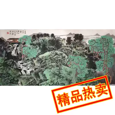 Man Weiqi Qingcheng Mountain Rain famous calligraphy and painting authentic handwriting collection Celebrity landscape painting works Chinese painting boutique calligraphy and painting