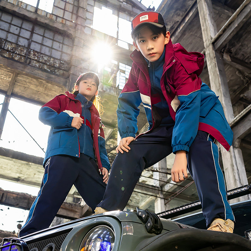 Winter school uniform suit for primary and secondary school students Assault Clothing Thickened Class Winter Clothing Can Be Detached Liner Kindergarten for teachers' clothes 