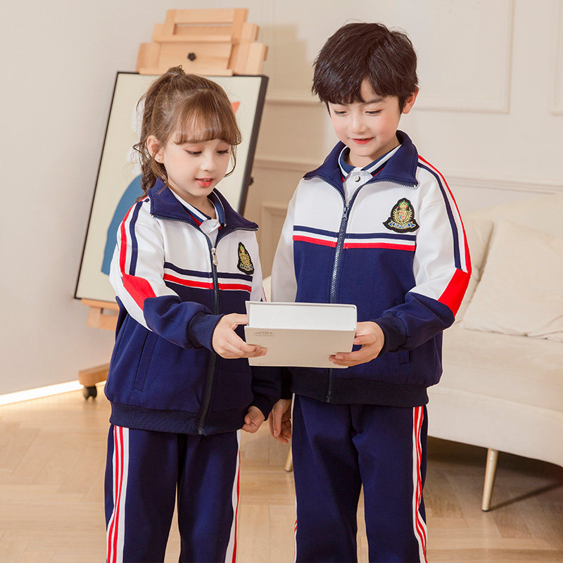 Kindergarten garden uniforms autumn and winter new children's sports suits primary and secondary school students school uniforms class uniforms ball clothes two-piece cotton