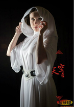 Star Wars cosplay performance costume female Princess Leia white long dress dress adult children