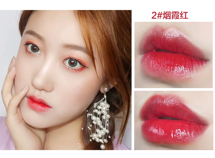 Trang điểm NOVO5227 Camellia Hydrating Mirror Lip Gloss Sinh viên dưỡng ẩm Giữ ẩm Làm đẹp không dễ làm mất màu son bóng - Son bóng / Liquid Rouge