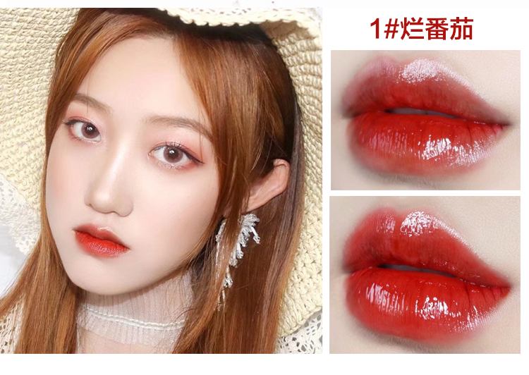 Trang điểm NOVO5227 Camellia Hydrating Mirror Lip Gloss Sinh viên dưỡng ẩm Giữ ẩm Làm đẹp không dễ làm mất màu son bóng - Son bóng / Liquid Rouge 	son bóng nội địa trung	