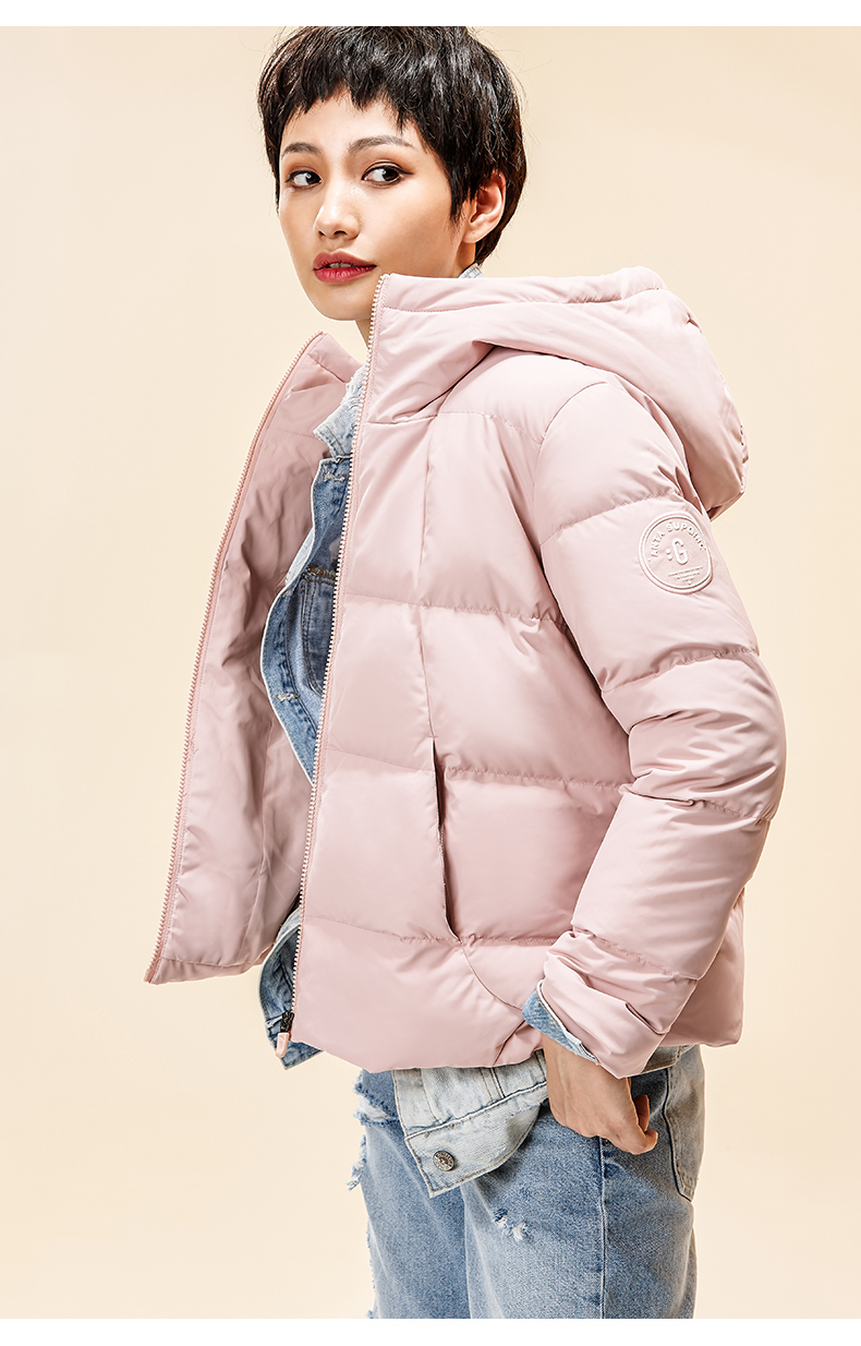 Anta Womens 2018 mới mùa thu và mùa đông đứng cổ áo ấm xuống áo khoác nữ ngắn phần dày áo khoác xuống - Thể thao xuống áo khoác áo phao bé trai
