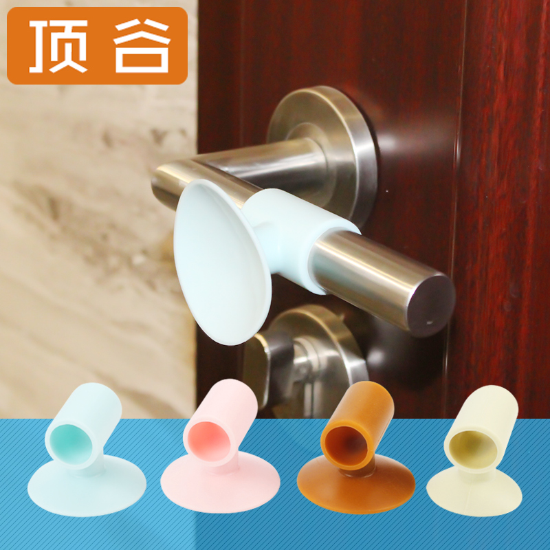 Top valley suction cup type non-perforated door suction creative door handle glove protective cover Silicone door handle anti-collision handle silencer cover