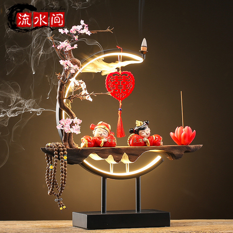 Running Water Room Wedding Gift New Wedding Anniversary Send New Couple Bestie Practical Creative High-end Gift Fashion Ornament