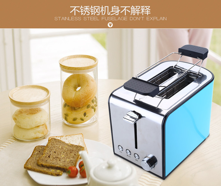 lo nuong banh Máy nướng bánh mì gia dụng tự động thông minh bằng thép không gỉ đa năng Máy ăn sáng Máy nướng bánh 2 miếng Máy nướng bánh mì nhỏ giá lò nướng bánh mì 10 khay