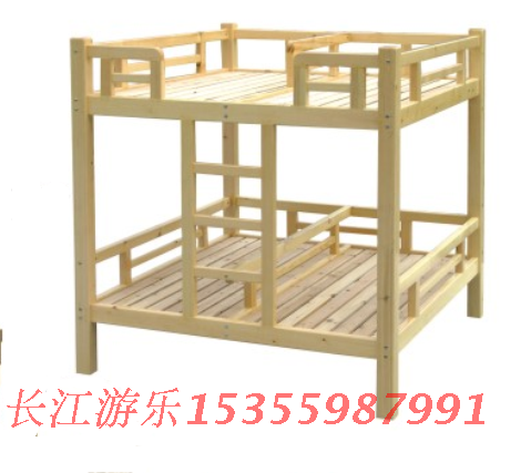 Kindergarten solid wood bed in afternoon nap bed Zhangzione Upper And Lower Bunk Bed with guardrails Double Kindergarten special solid wood Children's bed