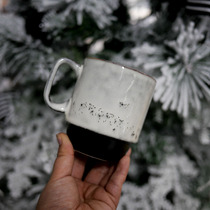 W1962 Nordic order kiln color change black soil hand-made old natural weathering effect household mug stacking cup